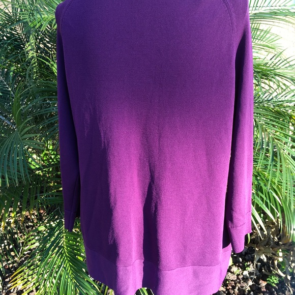 Coldwater Creek Purple XL (16)Sweater Top - Picture 3 of 5